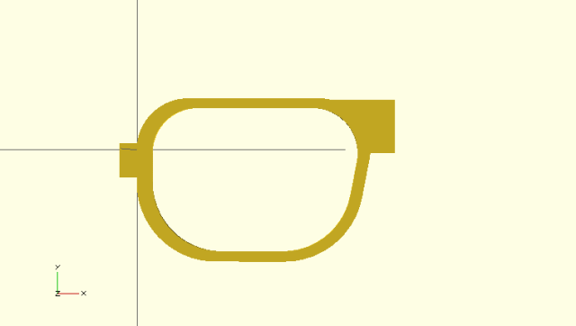 Frame with hole